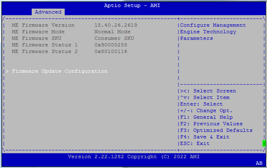 PCH-FW Config