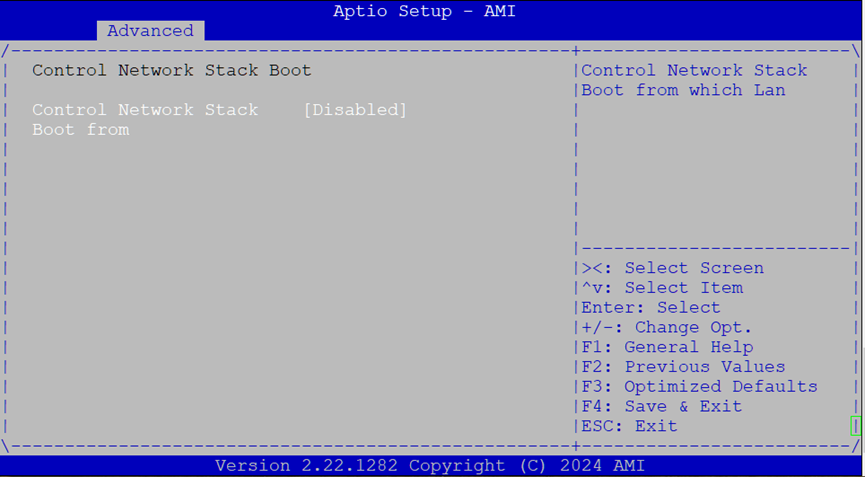 Network Stack Boot