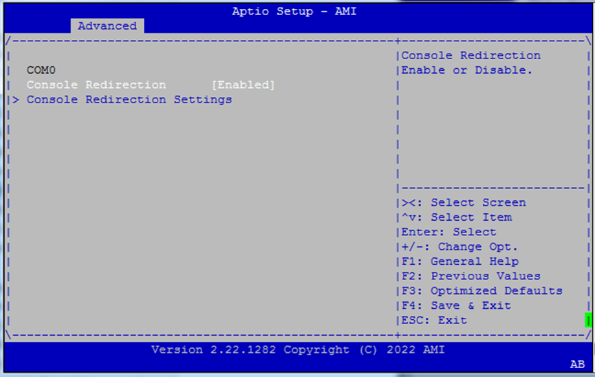 Console Redirection Toggle