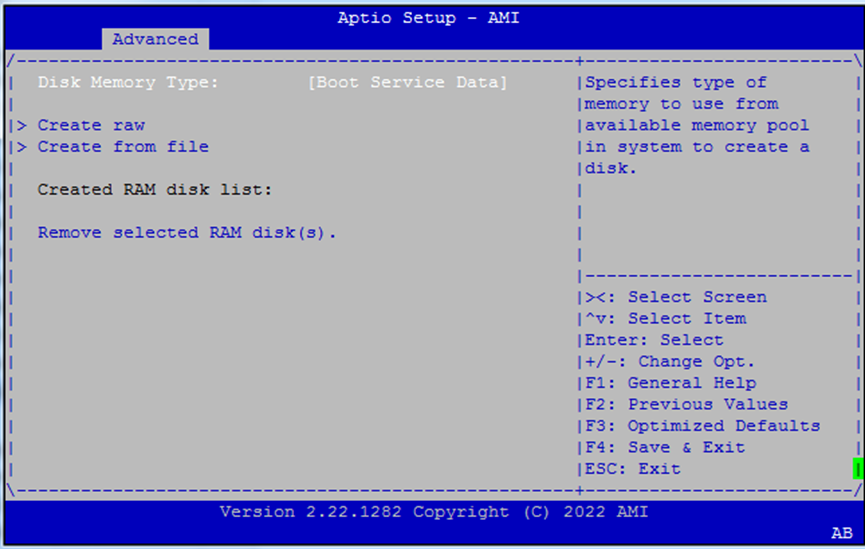 RAM Disk Config