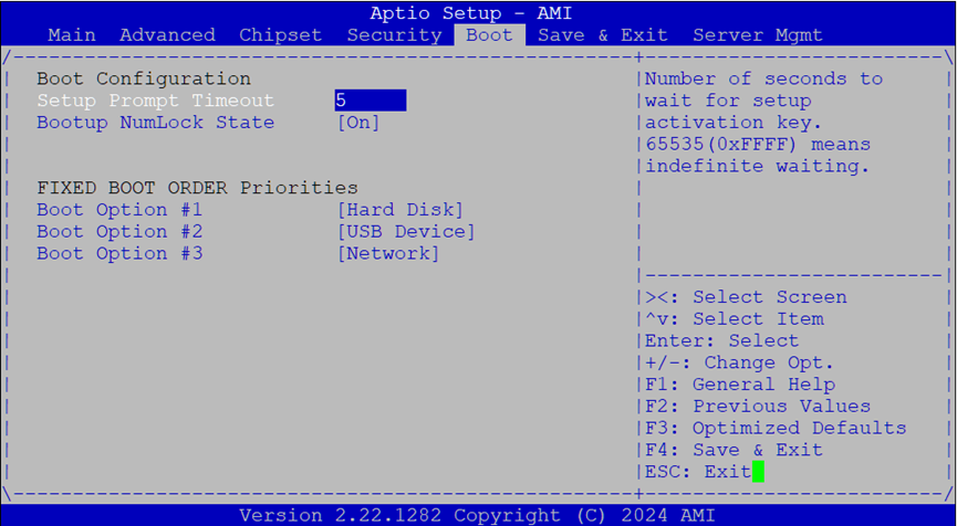 Boot Menu Options