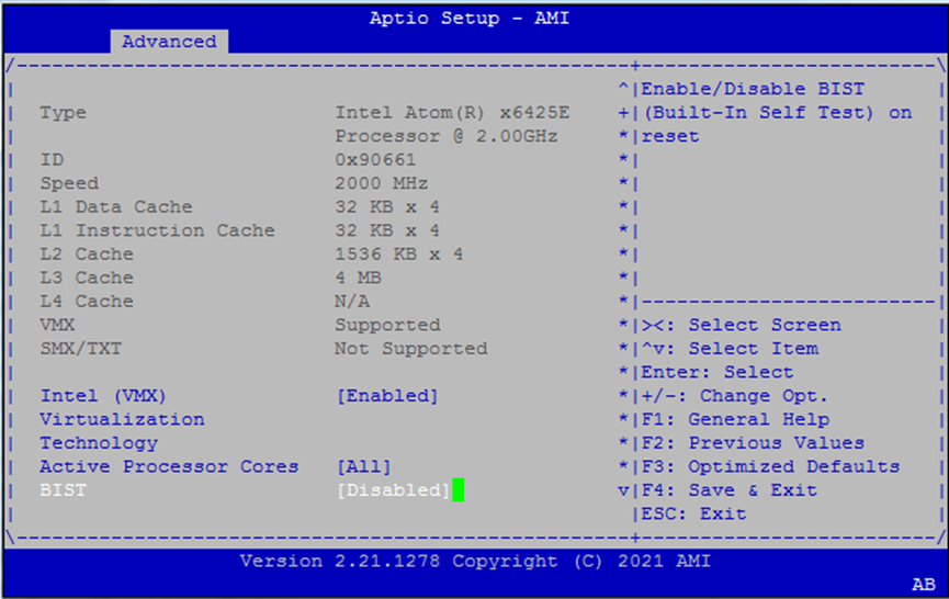 CPU Configuration